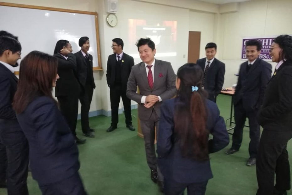 Mr Bijay Lama Hr Officer Of Nmb Bank Taking Session